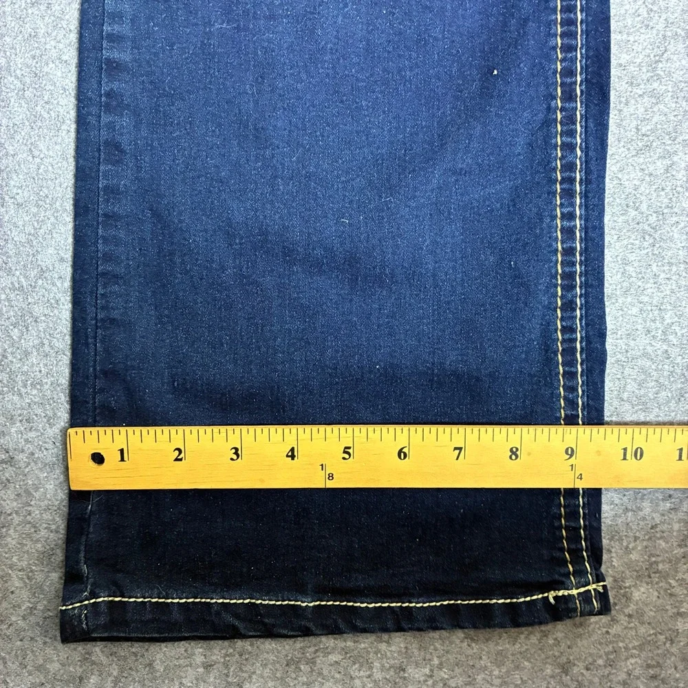 Y2K Myth Of Jade Womens 18W 36x32 Bootcut Jeans Dark Wash Blue Stretch Denim - Picture 5 of 8